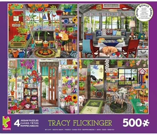 Ceaco - 4 in 1 Multipack - Tracy Flickinger - (4) 500 Piece Jigsaw Puzzle