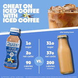 Quest Nutrition Iced Coffee, Vanilla Latte, 1g of Sugar, 10g of Protein, 90 calories, 200mg of caffeine, 12 Count