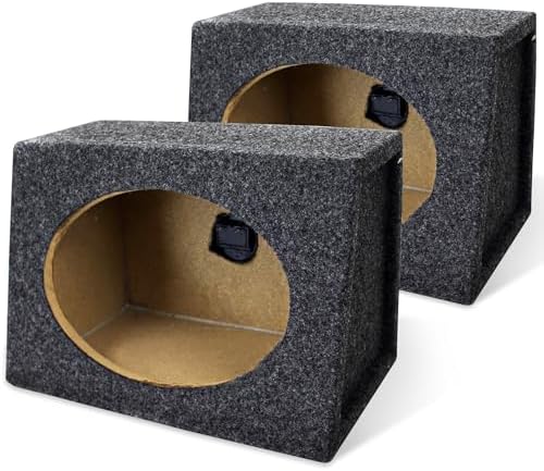 QPower Angled Style 6 x 9 Inch Car Audio Speaker Box Enclosures, 2 Speaker Boxes