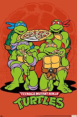 Trends International Wall Poster Teenage Mutant Ninja Turtles-Pizza, 22.375" x 34"