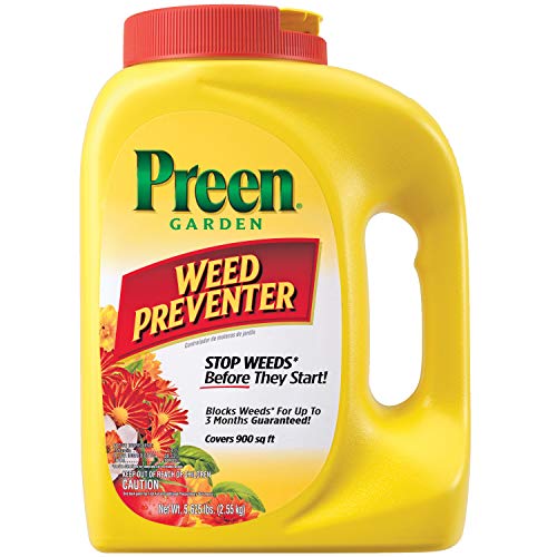 Spectracide Weed & Grass Killer (Refill), Use On Driveways, Walkways and Around Trees and Flower Beds, 1.3 Gallon & Preen Garden Weed Preventer - 5.625 lb. - Covers 900 sq. ft.