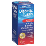 Diabetic Tussin DM Maximum Strength Cough Medicine with Chest Congestion Relief - 8 Fl oz - Liquid Cough Syrup, Safe for Diabetics, Berry Flavored (Pack of 4)