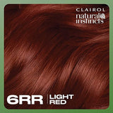 Clairol Natural Instincts Demi-Permanent Hair Dye, 6RR Light Red Hair Color, Pack of 3