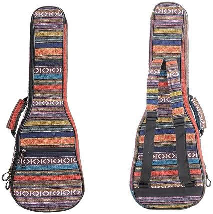 MUINS Ukulele Bag,21 23 26 Ukelele Case Thicker Pad For Soprano Concert Tenor Uke with Double Adjustable Straps and Handle (23 Inch, Orange)