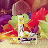 Chapstick Limited Edition Tropical Paradise Collection Aloha Coconut Flavored Skin Protectant Lip Balm Tube - Great for Moisturizing & Hydrating Chapped, Cracked, Dry Lips â€“ 0.15oz Each, 12 Sticks