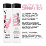 Celeb Luxury Intense Color Depositing Colorconditioner Conditioner + BondFix Bond Rebuilder, Vegan, Sustainably Sourced Plant-Based, Semi-Permanent, Viral and Gem Lites Colorconditioners