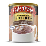 CAFFE D'VITA Sugar Free Hot Cocoa Mix - Sugar Free Hot Chocolate Mix, Gluten Free, Low Fat, No Cholesterol, No Hydrogenated Oils, No Trans Fat, Kosher, Hot Cocoa Mix Bulk - 10 Oz Can