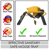 Rat Trap Pack of 2, Humane Mouse Traps, 2 Ways Double Door Rat Catching Traps for 5 Gallon Bucket, Rethe USAble Multi-Catch Mouse Trap, Flip Slide Bucket Lid Mouse Trap for Indoor and Outdoor Places