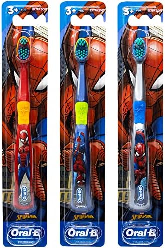 Colgate Marvel Spider-Man Toothbrush, 3+ YRS, Extra Soft (Colors & Characters Very) - Pack of 3