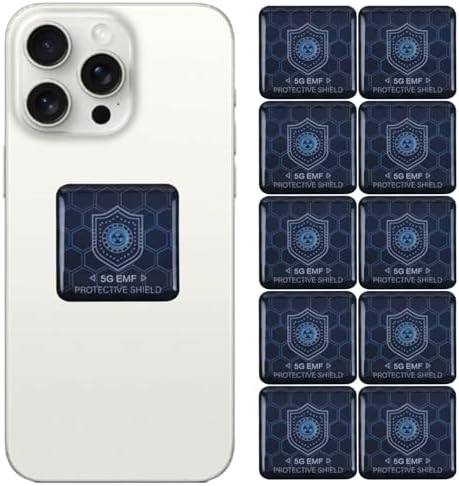 Bodywell Chip for Cell Phone Stickers Blocker Neutralize Shield Protection from Cell Phones cased and Electronic Devices WiFi 5G Tablets Laptops Computers TV Monitors (10Pcs)