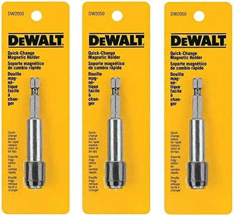 DEWALT DW2050 Quick Change 3-Inch Magnetic Bit Tip Holder, 3 Pack