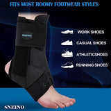 SNEINO Ankle Brace for Women & Men - Ankle Brace for Sprained Ankle, Ankle Support Brace for Achilles,Tendon, Sprain, Injury Recovery, Lace up Ankle Brace for Running, Basketball, Volleyball(Large)