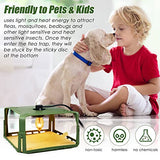 2 Pack Flea Traps for Inside Your Home with 4 Sticky Pads & 6 Bulbs & 2 Electric Wires, Flea Killer Indoor Bed Bug Trap Pest Control, Safe & Harmless, Friendly to Pets & Kids-Adjustable Height, Green