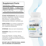 Puregen Labs Selenium 200 mcg Yeast Free Essential Mineral - 500 Vegetarian Tablets | Immune & Antioxidant Support | Non-GMO, Gluten Free, Made in USA