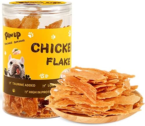 Chicken Jerky Crisp Flakes for Dog Treats, 1% Taurine Added, 6oz (170g), Chip Jerky, High Protein Chicken Dog Training Rewards, Rawhide-Free, Gluten-Free