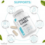 Pharma GABA 250 mg– Naturally Fermented GABA Supplement– Clinically Proven to Support Relaxation, Cognitive Health, Sleep & Focus– PharmaGABA Complements L-Theanine- Alternative to Gummies & Chewables