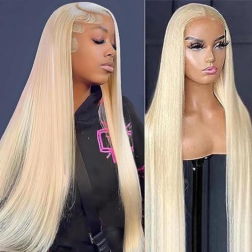 613 13x6 Lace Front Wig Human Hair Straight 613 HD Lace Frontal Wig 13X6 200 Density Blonde Lace Front Wigs Human Hair Pre Plucked With Baby Hair (28 Inch, 613 13x6 Straight)