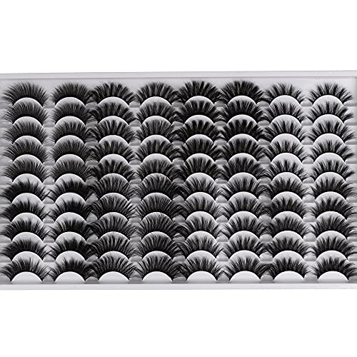 40 Pairs False Eyelashes Wholesale 8 Styles Mixed 20MM Lashes ALPHONSE 6D Fluffy Volume Dramatic Faux Mink Eyelashes Pack
