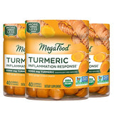 MegaFood Turmeric Gummies - Turmeric Supplement with Turmeric and Ginger and Black Pepper - USDA Organic, Vegetarian, Non-GMO - Made Without 9 Food Allergens - 40 Gummies (20 Servings) - 3 Pack