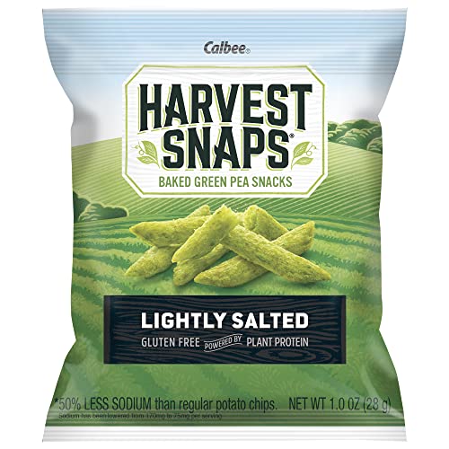 Harvest Snaps Veggie Chips (Lightly Salted Snack Crisps) | Powered by Plant Protein, Gluten Free, Non-GMO Baked Vegetable Crisps | Made in USA (24 Snack Packs)