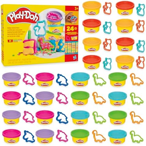 Play-Doh Party Favor Pack, Bulk 24 Pack of Modeling Compound with Cutters, Non-Candy Treat Bag Fillers, Giveaways & Prize Toys for Kids 3 Years & Up (Amazon Exclusive)