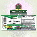 Nature's Answer Milk Thistle 2000 mg 1oz Extract | Promotes Liver Function | Non-GMO, Kosher Certified, Gluten-Free | 2 Pack