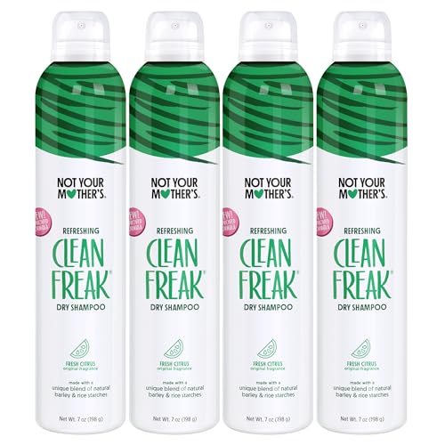 Not Your Mother's Clean Freak Original Dry Shampoo - (4-Pack) 7 oz - Refreshing Dry Shampoo Instantly Absorbs Oil - Hair Essentials for All Hair Types
