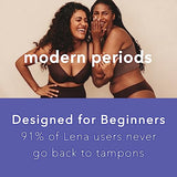 Lena Menstrual Cup - Reusable, Soft Silicone, Light & Heavy Flow, Beginner Use - Ideal Alternative to Tampons, Pads, Period Underwear - Period Solution - Regular Capacity - Gray