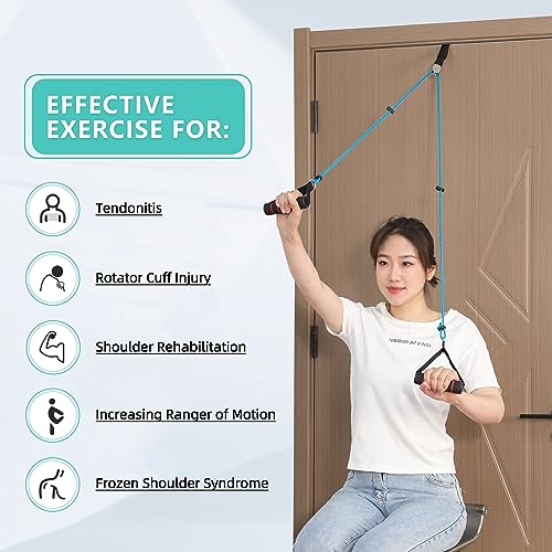 Fanwer Shoulder Pulley - Multi-Use Pulleys for Shoulder Rehab Over Door - Arm Rehabilitation Assisting Exercise Equipment for Rotator Cuff Recovery, Improve Flexibility Stretching, Range of Motion