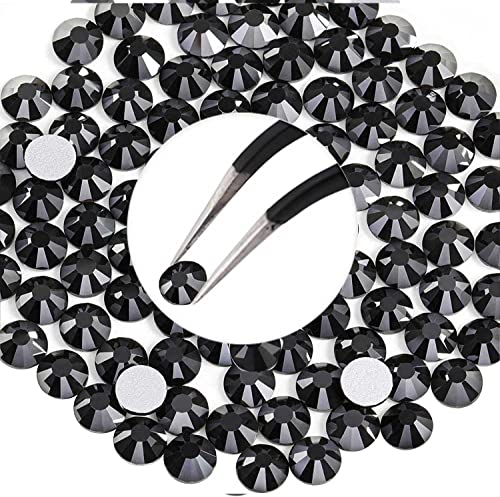 Bling Rhinestone for iPhone 13 Pro Max Case - Over 1400 High Quality Hand Glued Sparkle Diamond Case Compatible with iPhone 13 Pro Max for women girls-Jet Hematite