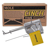 Cinch Mole Trap with Tunnel Marking Flag -Heavy-Duty, Reusable Trapping System | Lawn, Garden, and Outdoor Use | Weather Resistant Steel (Large - Mole Trap)