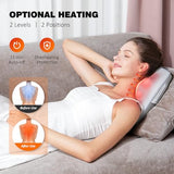 Neck Massager with Heat, Cordless Back Massager with Wireless Remote, 3D Kneading Massage Pillow for Back, Neck, Shoulder, Leg Pain Relief, Gifts for Men Women Mom Dad