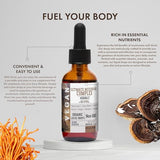 Ultimate Immune Mushroom Complex Liquid Drops: Dynamic Herbal Blend for Enhanced Performance & Energy, Fresh Lion's Mane, Reishi, Chaga Extracts, Vitamins, 60 Days Supply