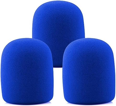 LEFXMOPHY SM57 Pop Filter for Shure SM57 / 545 / Beta SM57A Series Mics Replacement for A2WS Microphone Spongue Windscreen 3-Pack Blue Foam Cover