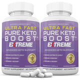 (2 Pack) Ultra Fast Pure Keto Boost Extreme Keto Pills 1675MG New & Improved Formula Contains Apple Cider Vinegar Extra Virgin Olive Oil Powder Green Tea Leaf 120 Capsules