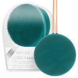 FOREO LUNA 4 Body Brush - Exfoliating Body Scrubber - Premium Lymphatic Drainage Skincare Tool - IP68 Waterproof - Strawberry Legs Treatment (Evergreen)