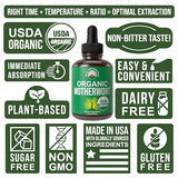 USDA Organic Motherwort Aerial Extract Liquid Drops. Vegan Herbal Supplement, Zero Sugar, Promotes Calm, Relaxation, Menstrual Relief and Endocrine Health. Motherwort Herb Tincture For Women and Men