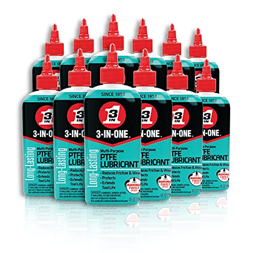 3-IN-ONE Multi-Purpose PTFE Lubricant, 4 OZ [12-Pack] (120039)