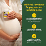 MegaFood Baby & Me 2 Prenatal Probiotic - Vegetarian Pregnancy Prebiotics and Probiotics for Women, Digestive Health & Immune Support with Vitamin B6 for Morning Sickness Relief - 30 Capsules