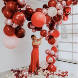 Bezente Red Giant Balloons 36 Inch - 8 Pack Jumbo Red Balloons Large Round Red Latex Balloons for Photo Shoot Wedding Anniversary Birthday Christmas New Year Party Decorations