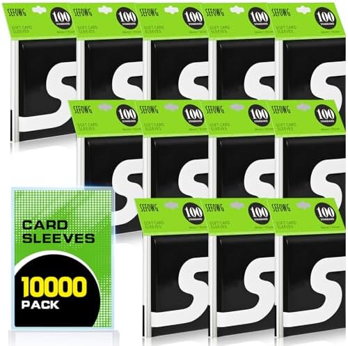 10000 Counts Card Sleeves, Penny Clear Card Sleeves for Trading Cards, Baseball Card Sleeves, Trading Card Sleeve, Soft Sports Card Sleeves, Plastic Card Protector Sleeves for Football Game Cards, MTG
