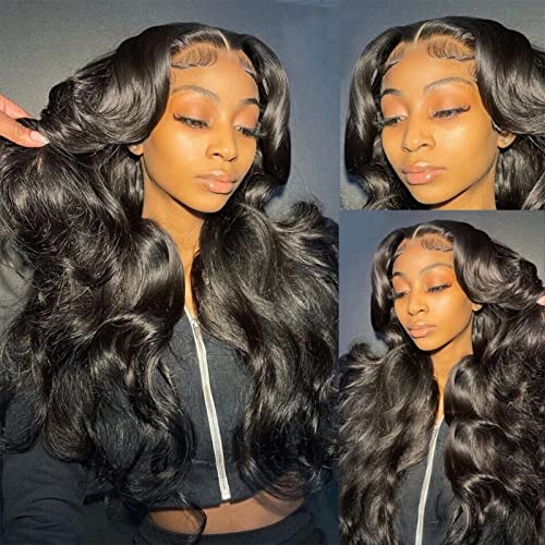 20Inch 13x6 Lace Front Wigs Human Hair Body Wave Lace Front Wigs Preplucked 180 Density HD Lace Front Wigs Human Hair for black women