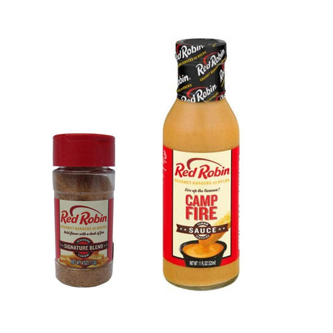 Red Robin Combo: Original Blend Signature Seasoning (4 Oz) and Camp Fire Sauce (11 Oz)