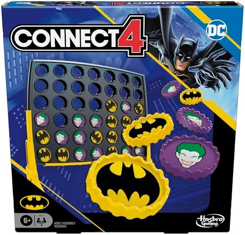 Connect 4 Batman Game | Batman-Themed 4 in a Row Game | Ages 6 and Up| For 2 Players | Strategy Board Games for Kids and Families (Amazon Exclusive)