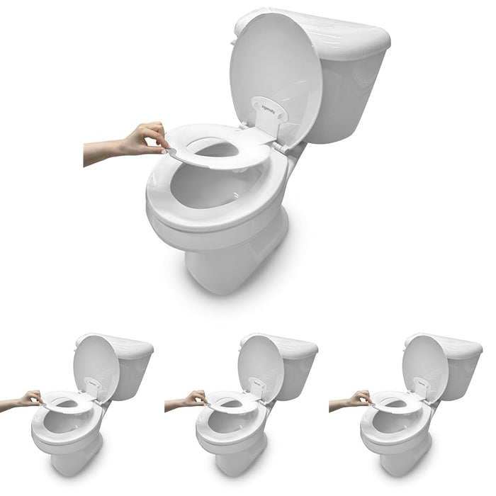 Ingenuity: ity by Ingenuity Flip & Sit Potty Seat (White) – Easy to Set Up & Remove Potty Training Seat That Attaches to Adult Toilet-Seat,(Pack of 4)
