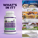 YourBiotics Prebiotics and Probiotics for Men & Women - Digestive Enzymes with Probiotics and Prebiotics Acid Resistant - Women & Mens Probiotics for Gut Health Immune Support & Digestion - 60 Count