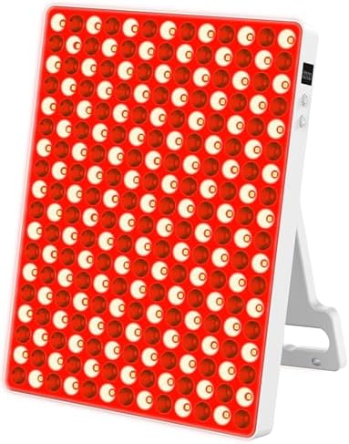 Red Light Therapy with Timing and 180° Adjustable Stand, Deep 660/850nm Near Infrared& Red Light Therapy Panel for Face Body, Skin Care, Home LED Therapy Lamp for Pain Relief of Muscles Joints,234LEDs