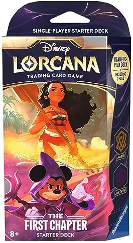 Ravensburger Disney Lorcana TCG: The First Chapter - Amber & Amethyst Single-Player Starter Deck | Engaging Gameplay | Over 200 Original Disney Artworks | Ideal for Ages 8+