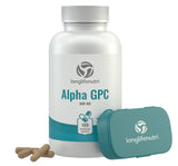 Alpha GPC Choline Supplement 300mg - 180 Vegetarian Capsules | Made In Usa | Cognitive Enhancer Nootropic | Supports Memory & Brain Function | Boosts Focus & Mood | 300 mg Pure Powder Pills Complex