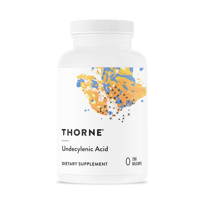 THORNE Undecylenic Acid (Formerly Formula SF722) - 250 mg of Undecylenic Acid - Fatty Acid Support for a Healthy Balance of Gut and Vaginal Flora - Gluten Free - 250 Gelcaps - 50 Servings